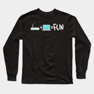 WiFi + Laptop = Fun Long Sleeve T-Shirt